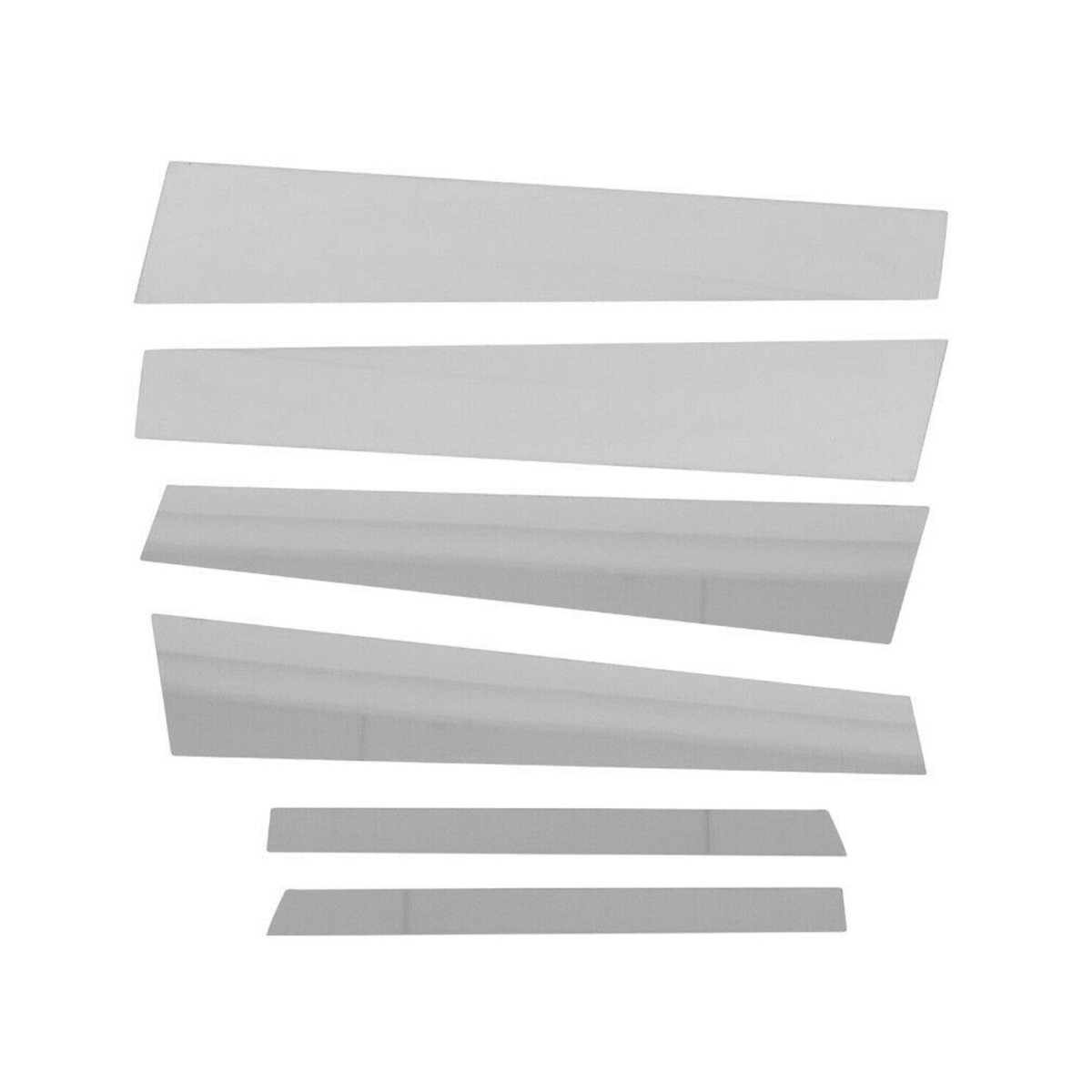 BMW 5 Series Pillar Trims - Omac - Gloss Silver - '04-'10